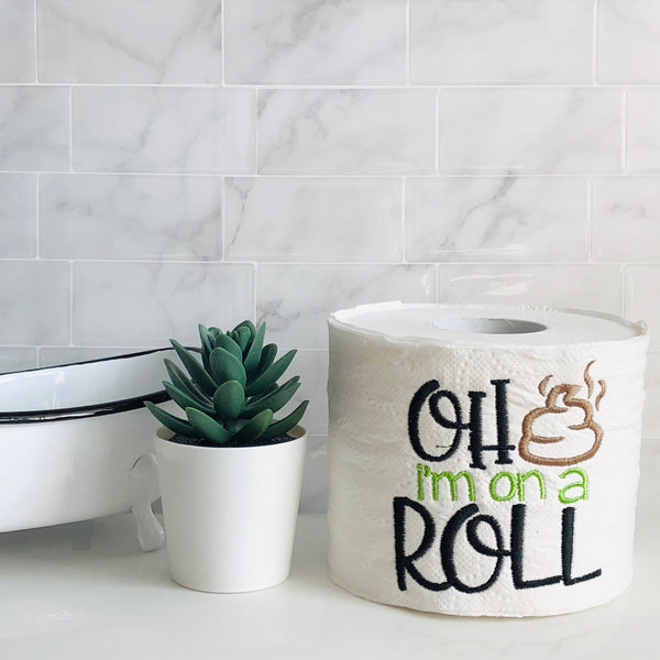 New Parents Funny Toilet Paper Gift - The Writing's on the Roll