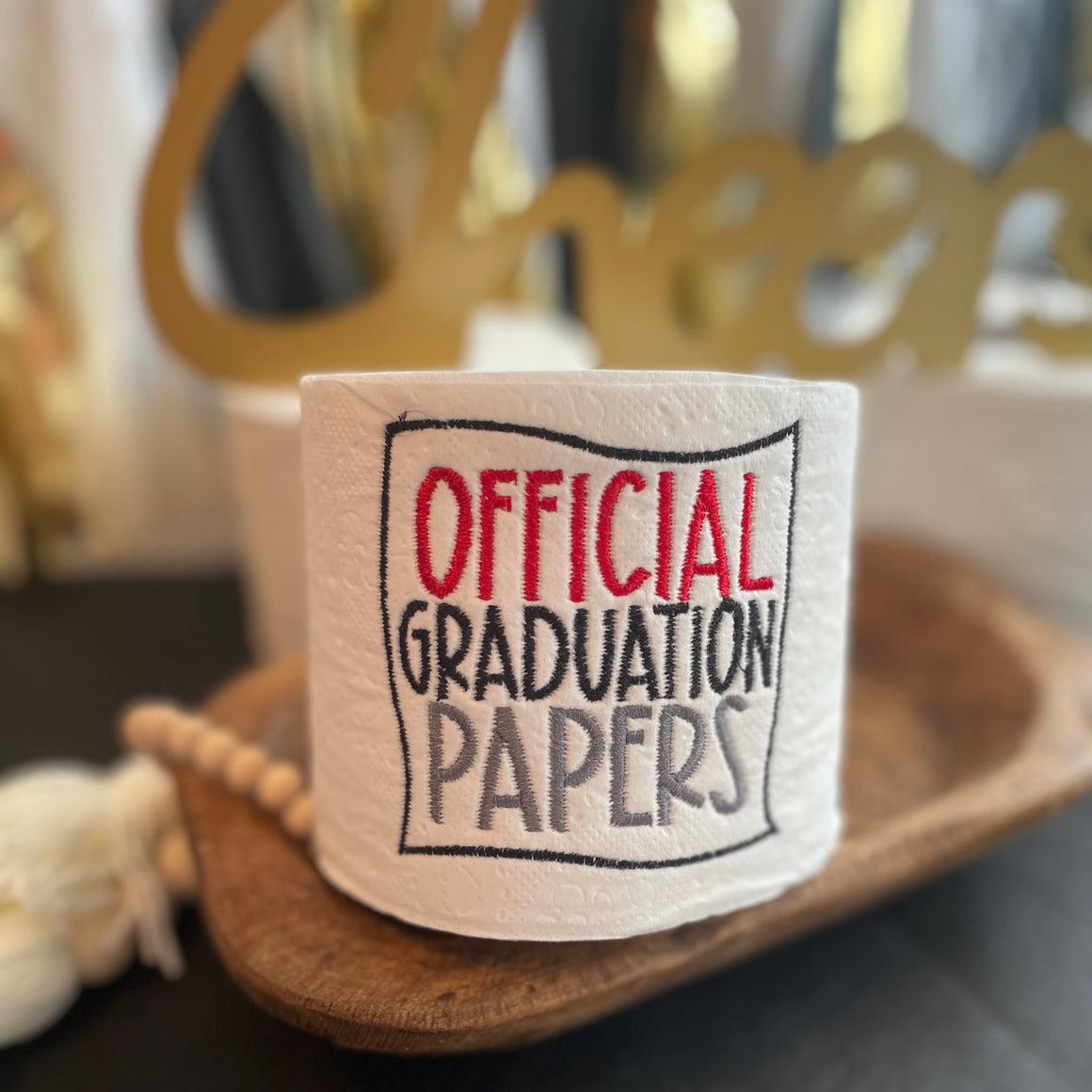 "Official Graduation Papers" Gag Toilet Paper