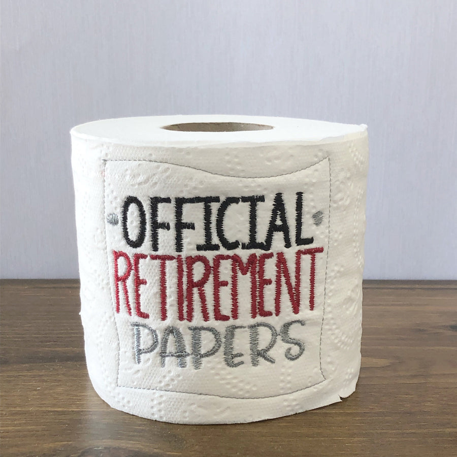 "Official Retirement Papers" Retirement Gift Toilet Paper