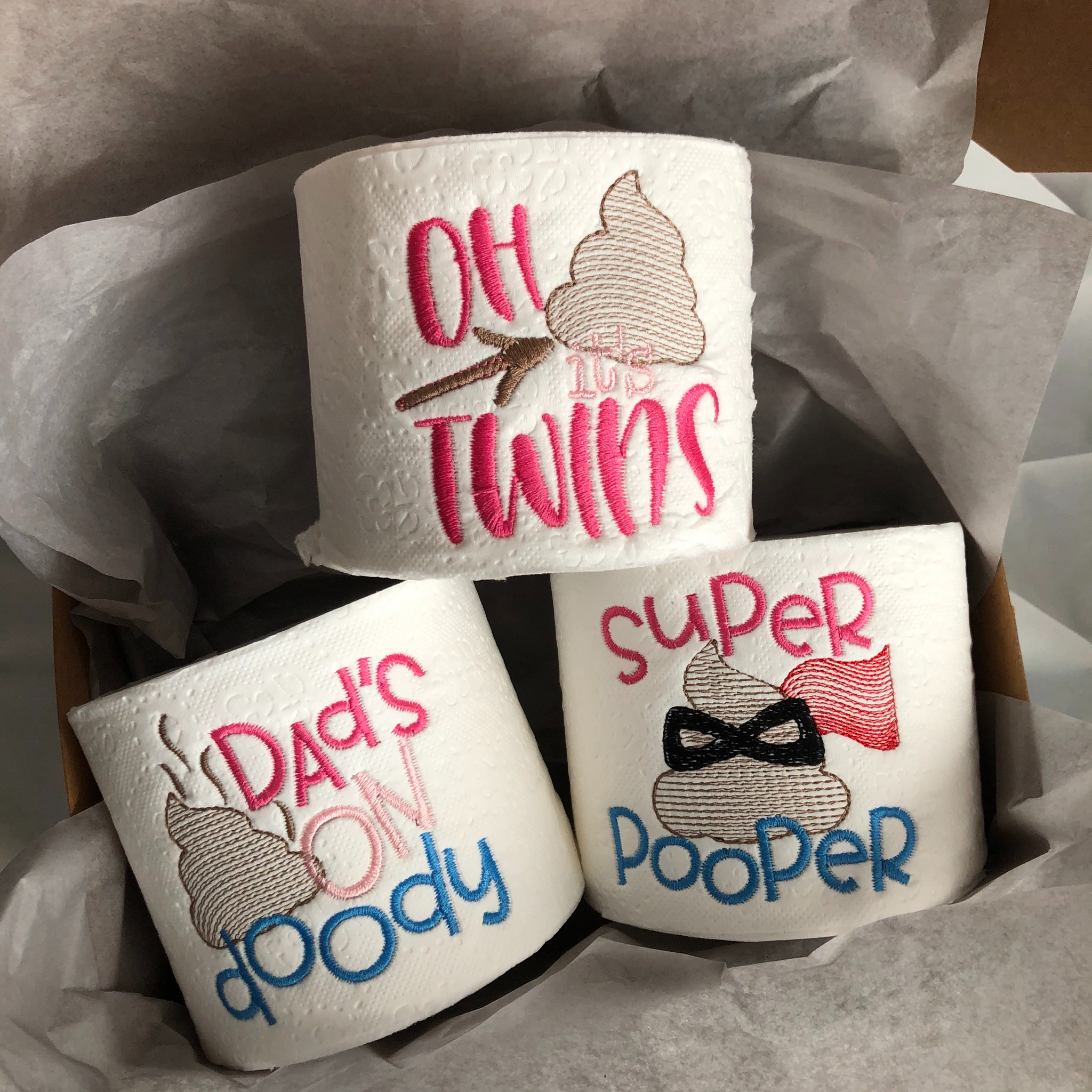 Dad, You're the ! Funny Toilet Paper Dad Gift - The Writing's on the Roll