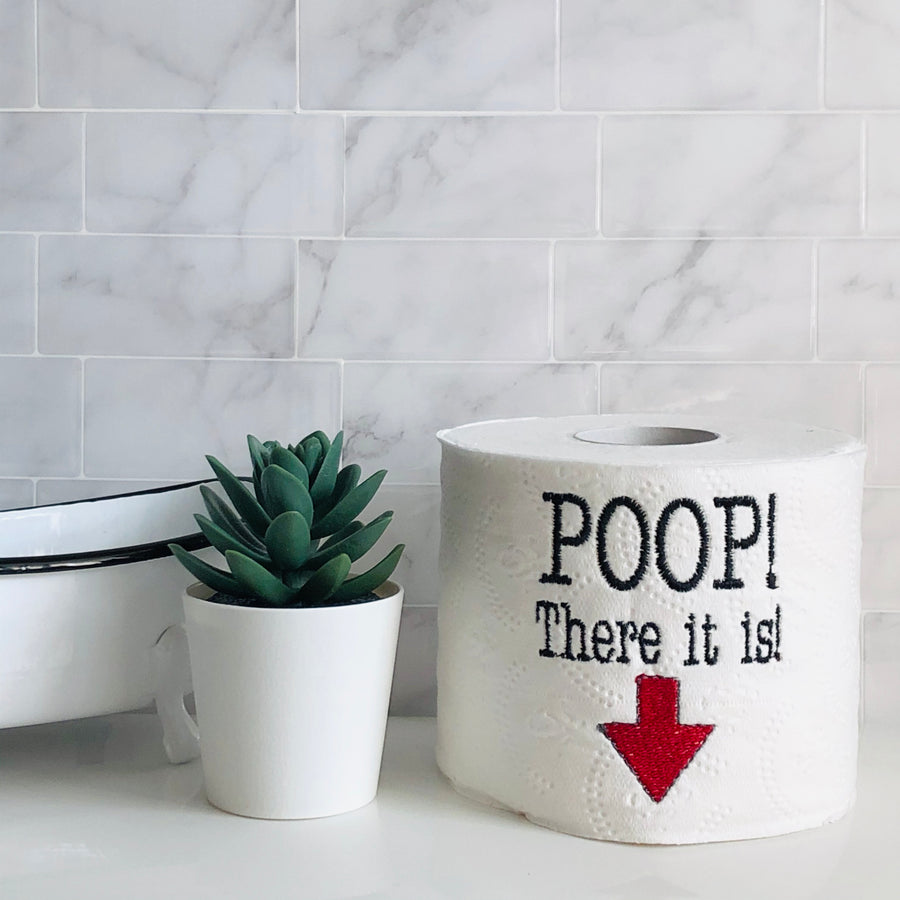 "Poop There it Is!" Funny Joke Toilet Paper