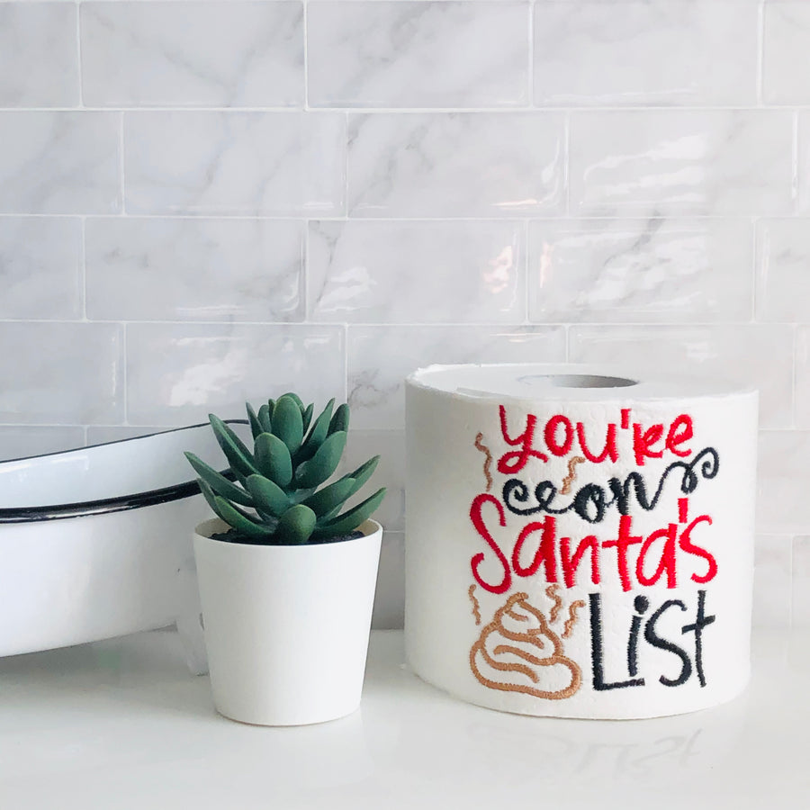 "You're on Santa's ! List" Funny Toilet Paper