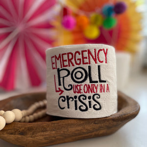 "Emergency Roll Use Only in a Crisis" Gag Gift Novelty Toilet Paper