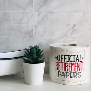 Hilarious Gag Toilet Paper Retirement Gift for Men or Women