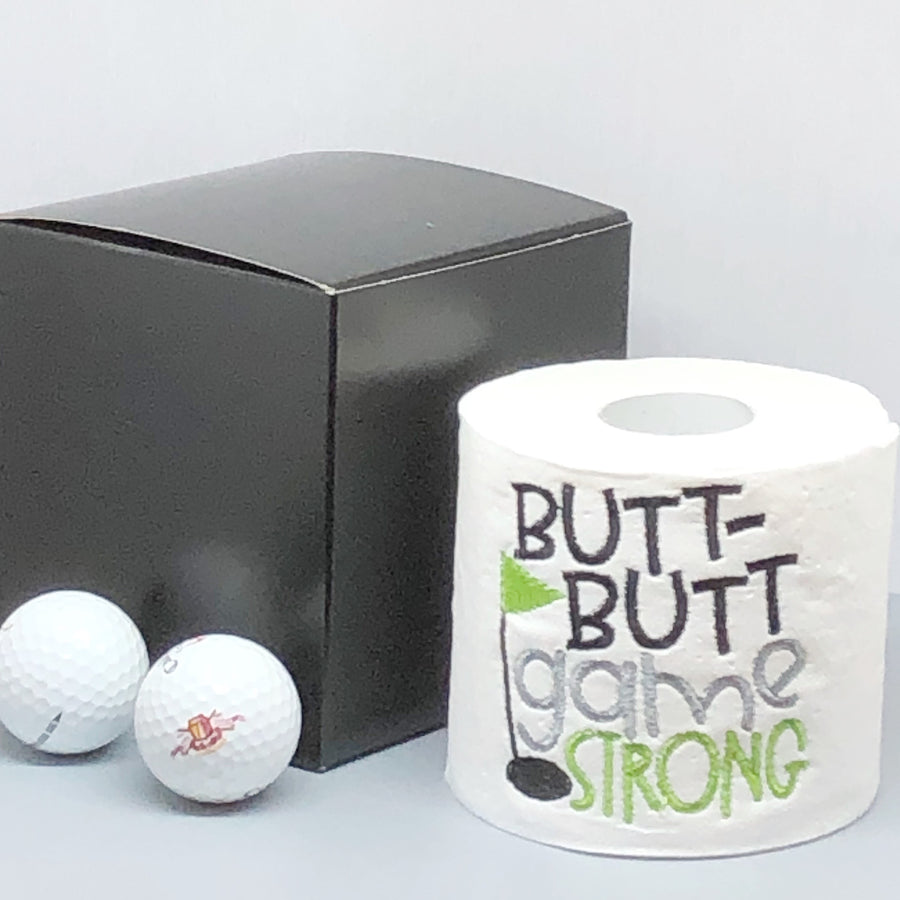 "Butt Butt Game Strong" Golf Gift Funny Toilet Paper